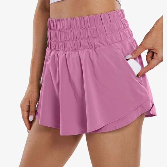 CRZ YOGA High Waisted Flowy Ruffle Skirt - Picture 1 of 6